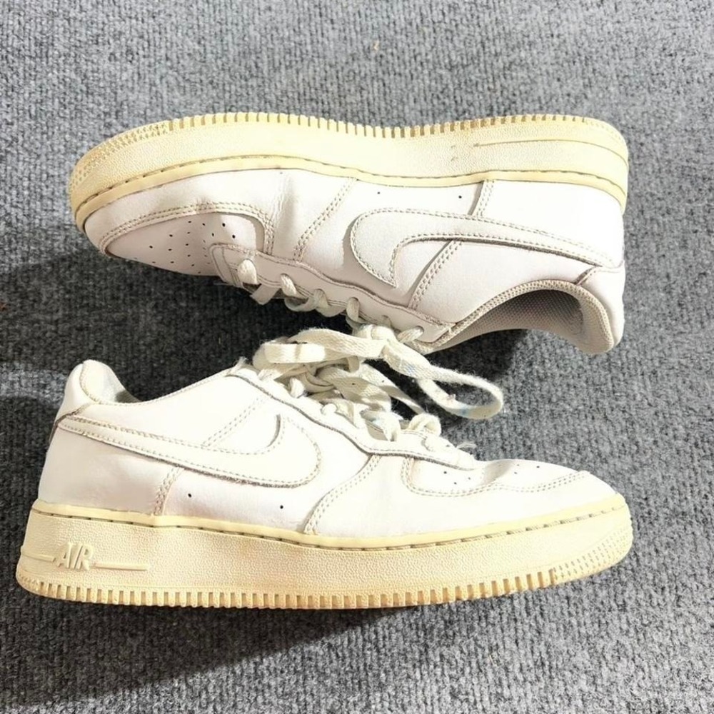 Nike‎ Air Force 1 Low White Leather Cream Sole Sneakers AF1 Mens 315122-111